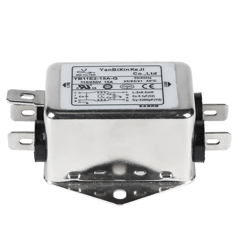 фильтр линии электропередач фильтра одиночной фазы 220V 15amps YB-E пассивный для электротехнического оборудования
