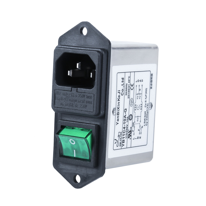 фильтр модуля входа силы фильтра EMI входа IEC 220V 10A для небольшого электропитания