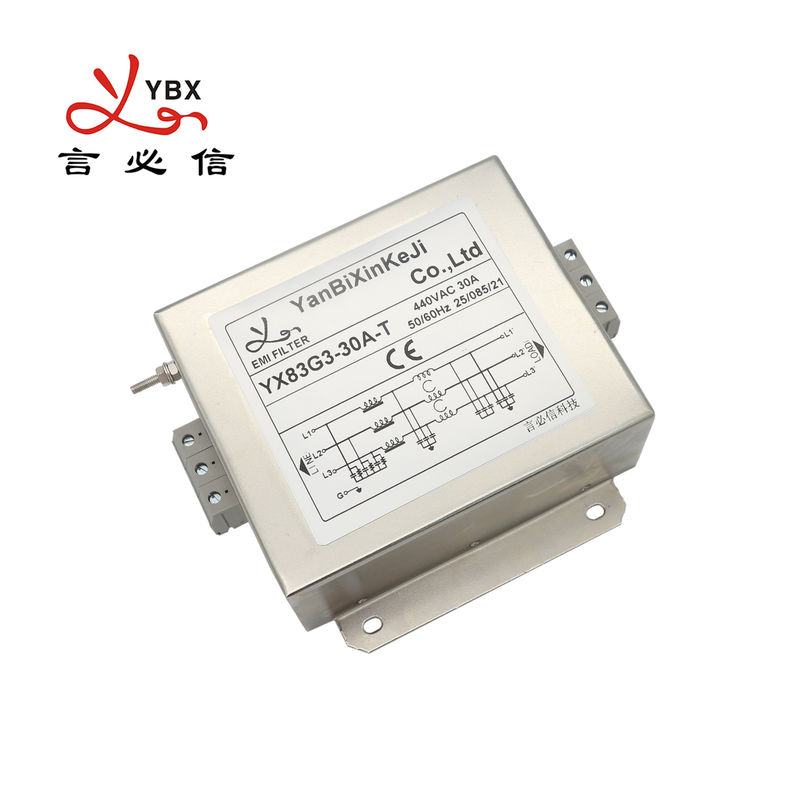 YX83G3 Промышленный трехфазный фильтр терминального блока коннерции EMI шумовой фильтр