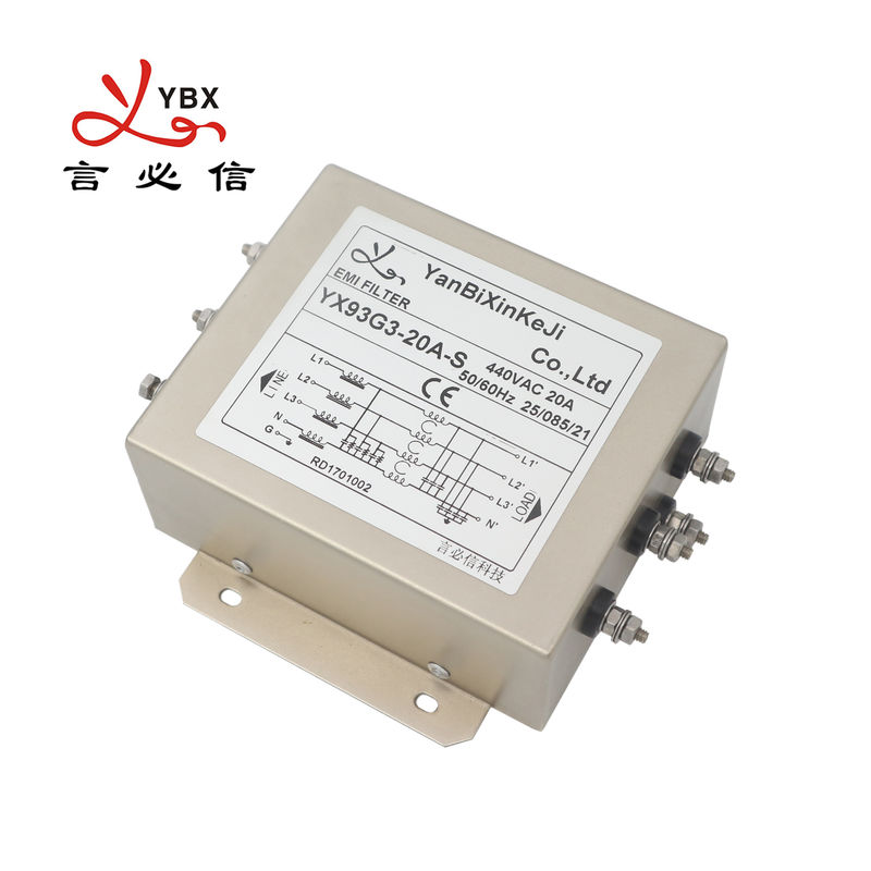 YX93G3 20A 3-фазные фильтры EMI фильтр мощности EMI для VFD
